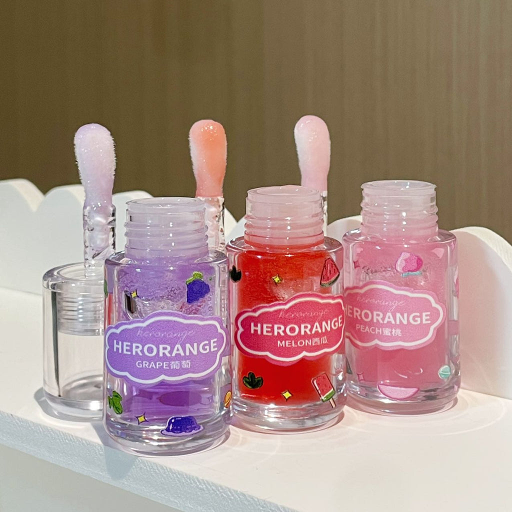 Three flavors of lip gloss