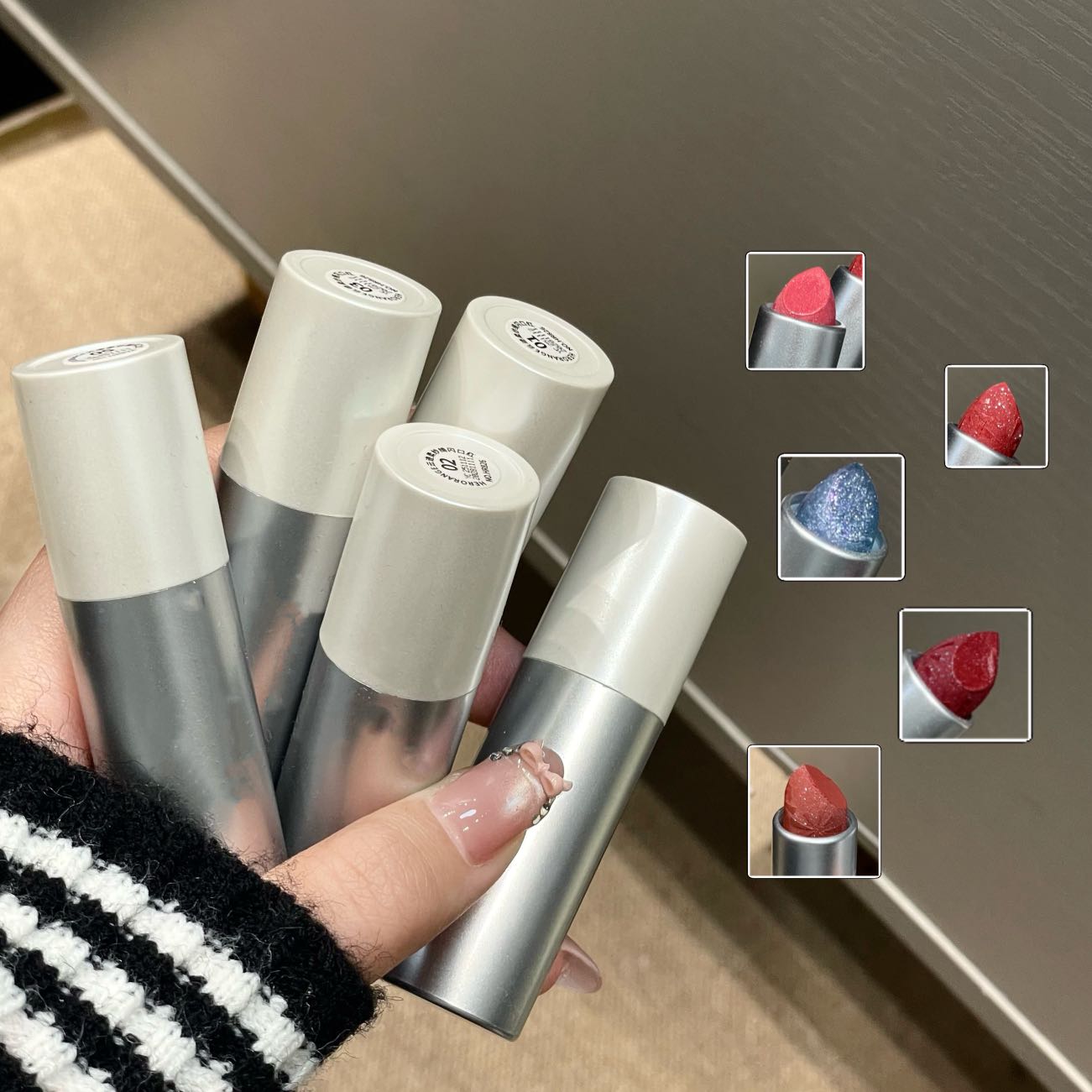 Glitter lipstick lip balm