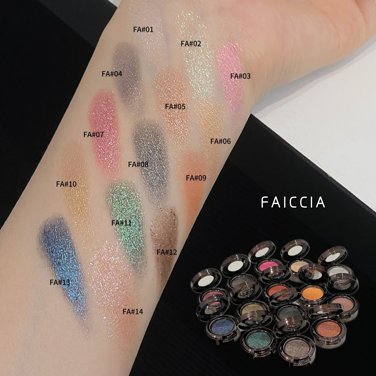 High-pigment glitter single eyeshadow