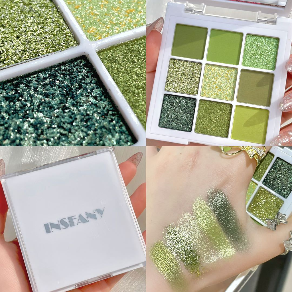 Mint Green Glitter 9-Color Eyeshadow