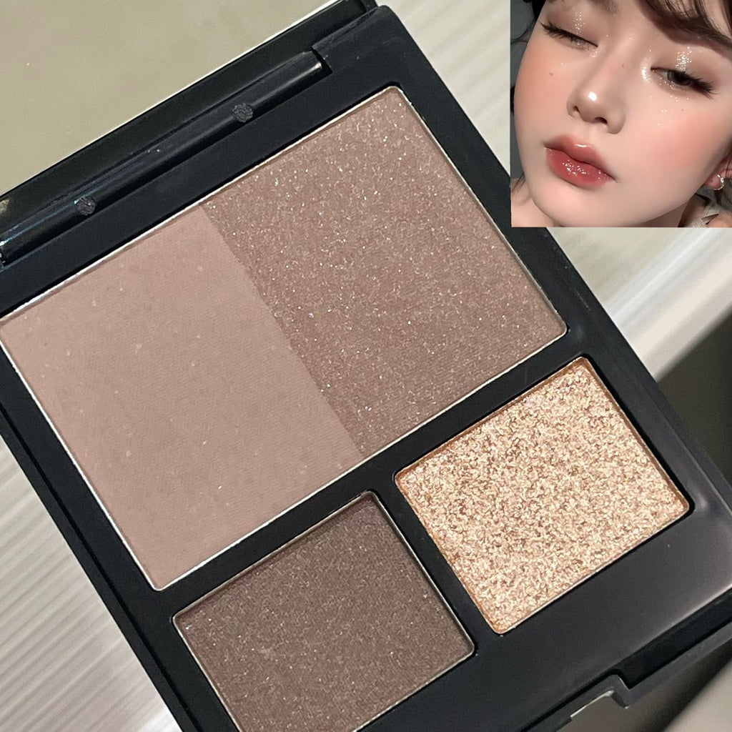 Four-color eyeshadow and contour palette