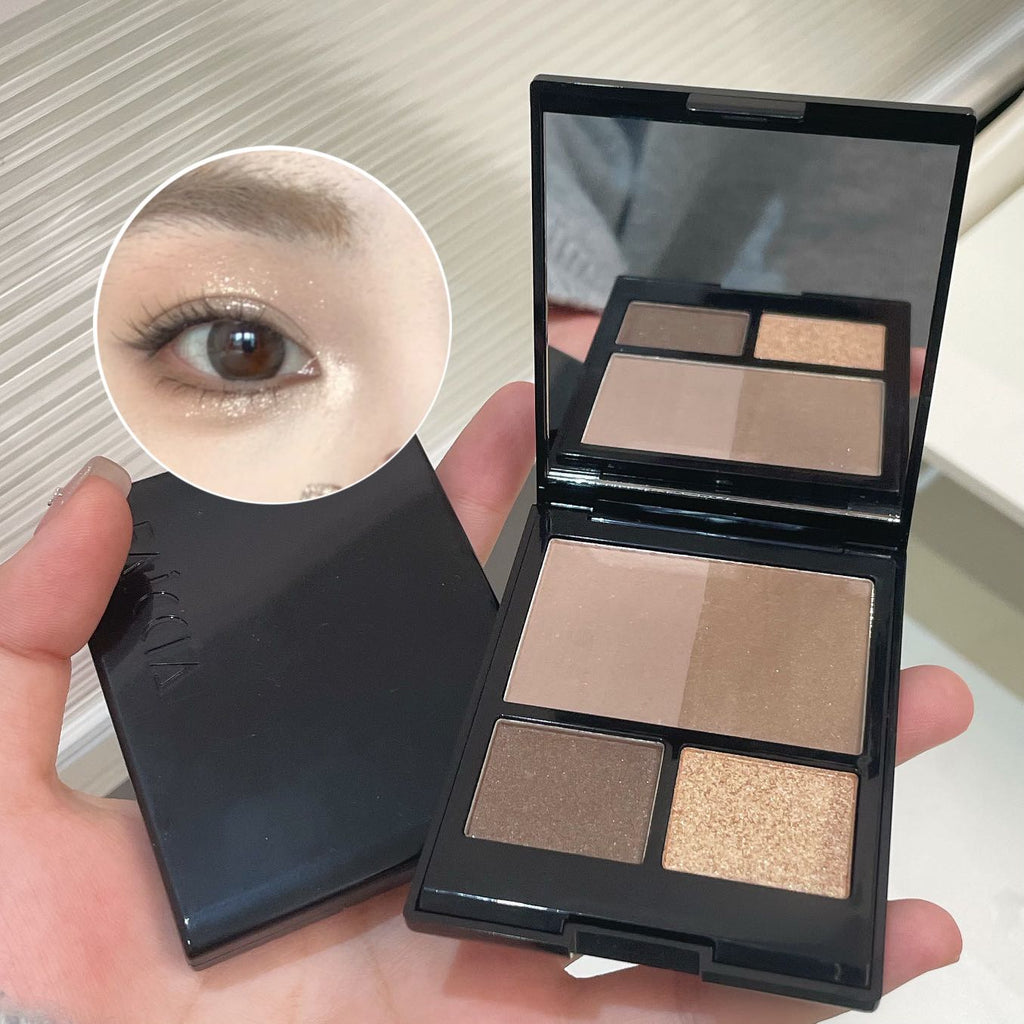 Four-color eyeshadow and contour palette