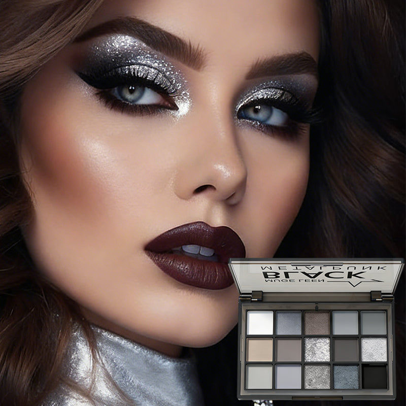 Dark Knight 15-Color Glitter Eyeshadow Palette