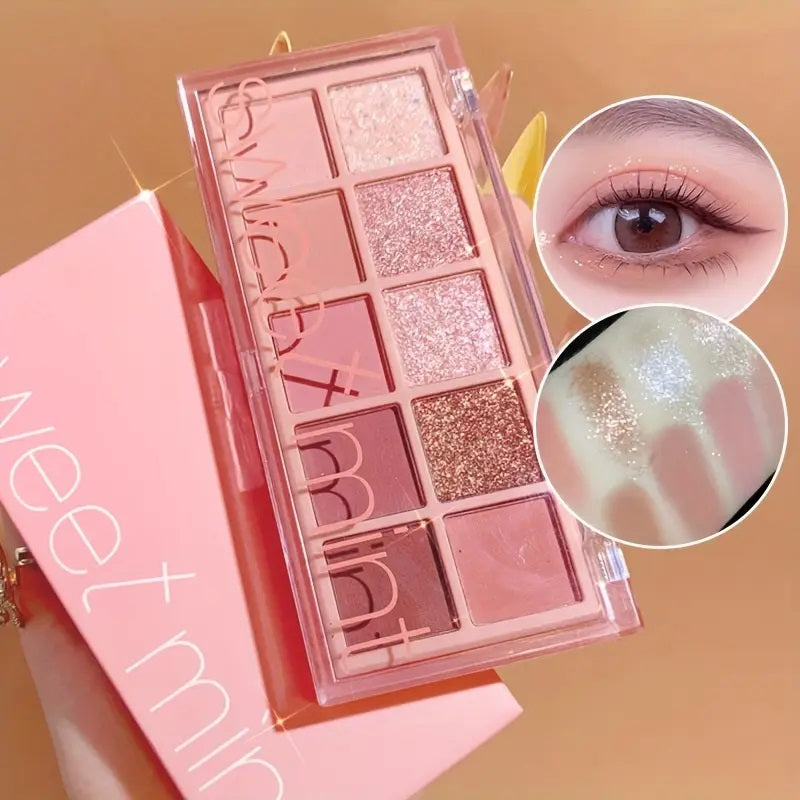 10-Color Glitter Eyeshadow Palette