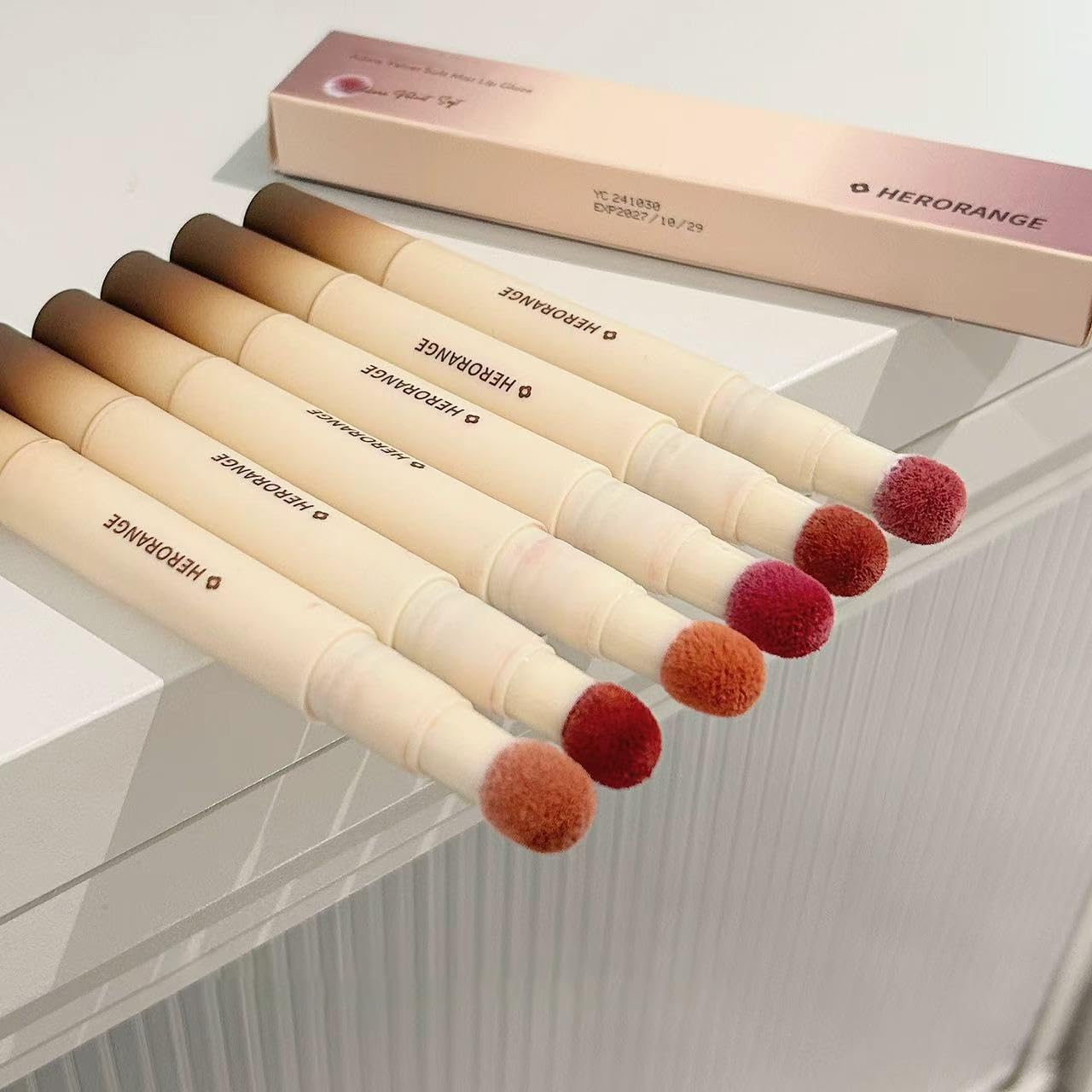 Six-piece matte lip gloss set