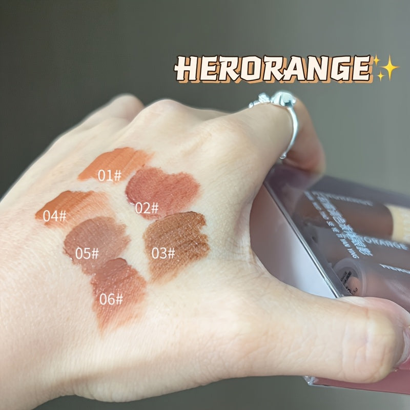 Brown lip and eye coloring