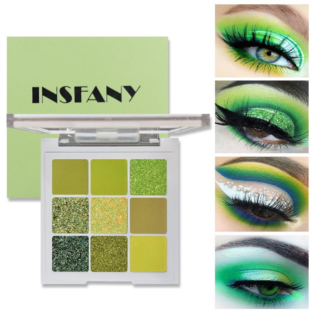 Mint Green Glitter 9-Color Eyeshadow