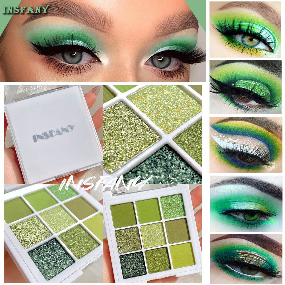 Mint Green Glitter 9-Color Eyeshadow