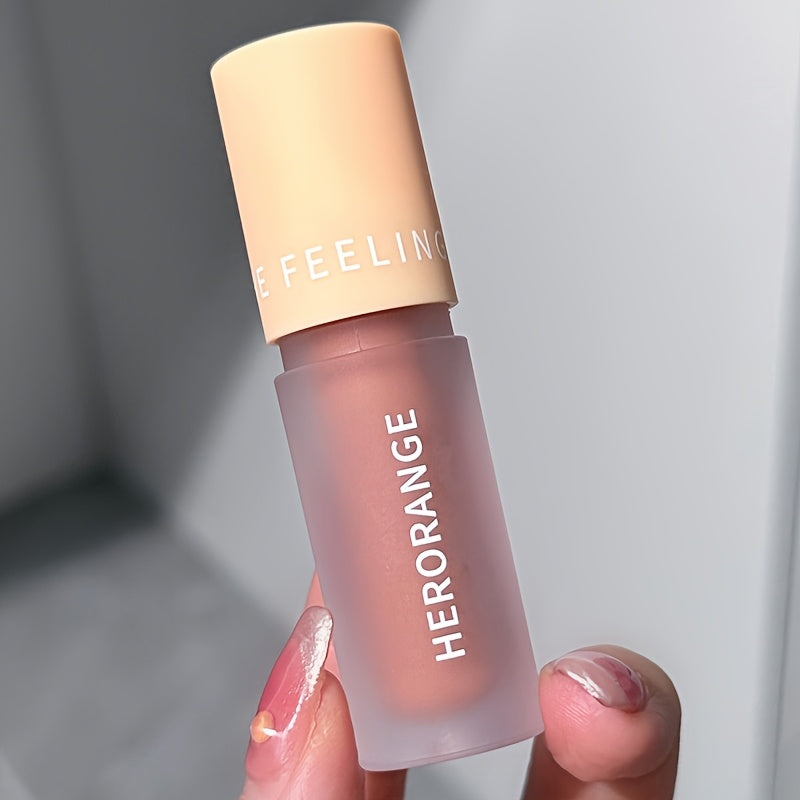 Brown lip and eye coloring